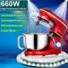 ZOKOP ZK-1504N Chef Machine 5.5L 660W Mixing Pot with Handle Red Spray Paint