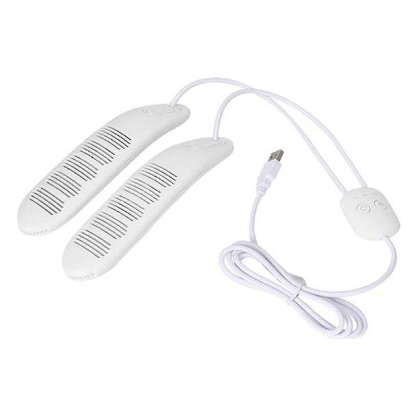 Shoe Dryer Portable USB Shoe Dryer Intelligent Timing Deodorization Shoe Boot Drying Machine USB 5V 白色 