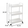Rolling Storage Cart 3-Tier Mobile Shelving Unit Bathroom Carts with Handle for Kitchen Bathroom Laundry Room