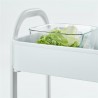 3 Tier Rolling Cart (White)