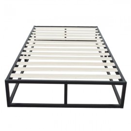 Simple Basic Iron Bed Twin Size Black