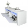 White Modern TV Stand Matt Cabinet Unit 160CM Width High Gloss Door LED Light
