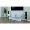 120cm LED TV Cabinet With Upper And Lower Wall White