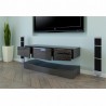 120cm LED TV Cabinet With Upper And Lower Wall Black