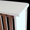 Simple Traditional Design Ventilated E1 MDF Board Vertical Stripe Pattern Radiator Cover White S
