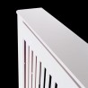 Simple Traditional Design Ventilated E1 MDF Board Vertical Stripe Pattern Radiator Cover White XL