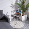 [US-W](48 x 48 x 52)cm Sofa / Coffee Table Round Table Dark Brown Desktop