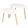 FCH Side Table Two-Piece Desktop Triamine Xsg-068 White Wood